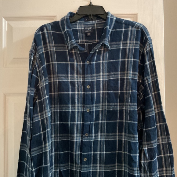 Mens J. Crew Classic Plaid Flannel Shirt, XXL - Picture 2 of 5